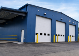 BC Hydro shop metal building from outside