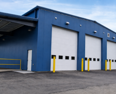 BC Hydro shop metal building from outside